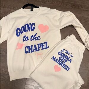 Bridal Going to Chapel Sweatpants/Sweatshirt Set